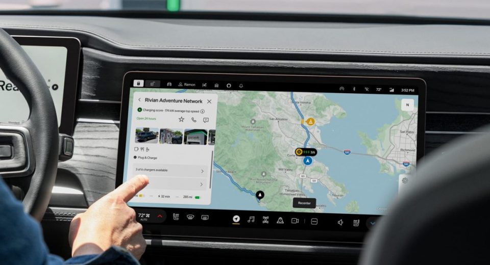 Rivian rolling out new navigation system powered by Google Maps