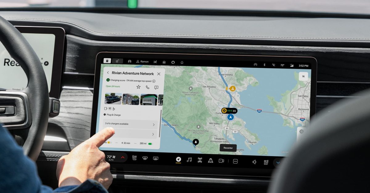 Rivian rolling out new navigation system powered by Google Maps
