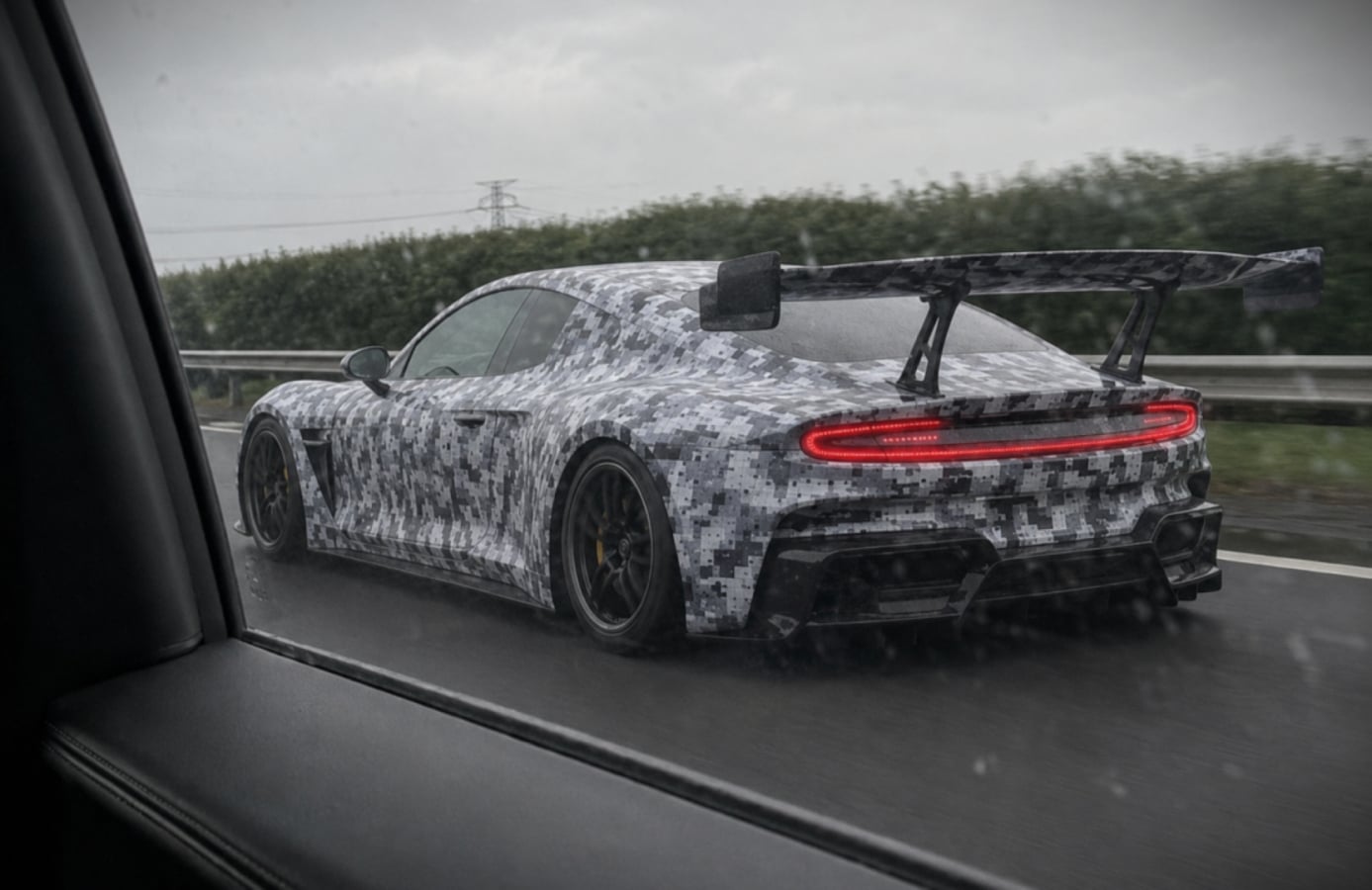 Leaked Xiaomi two door electric sports car showcases carbon fiber track wing