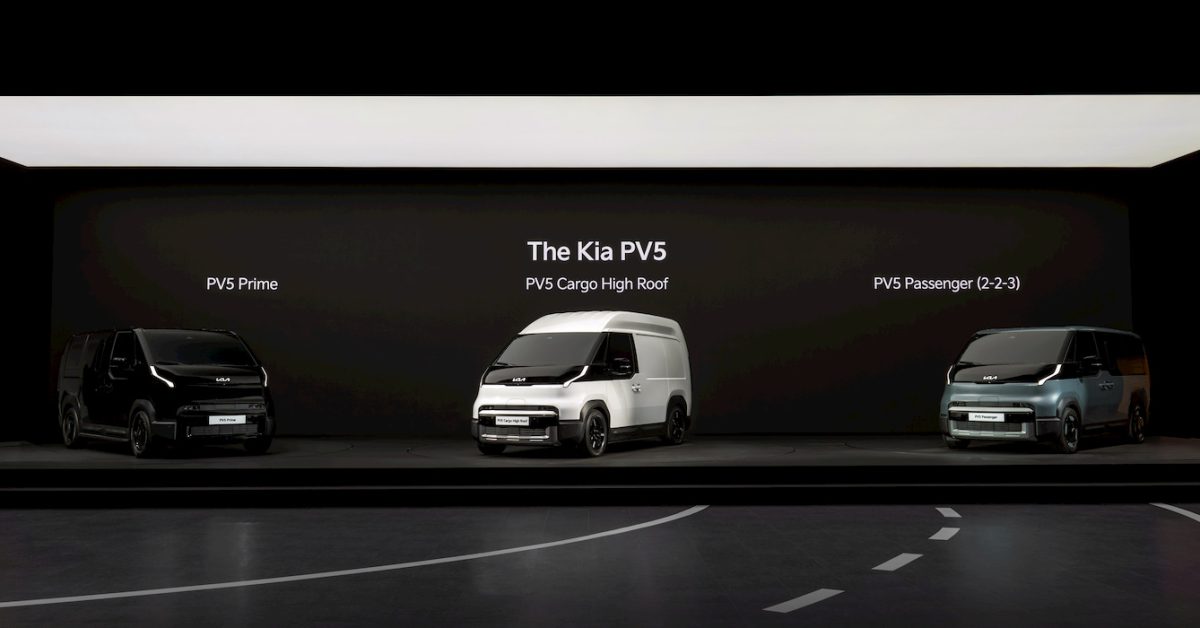 Kia reveals three new PV5 electric vans, including a 7-seater [Images]