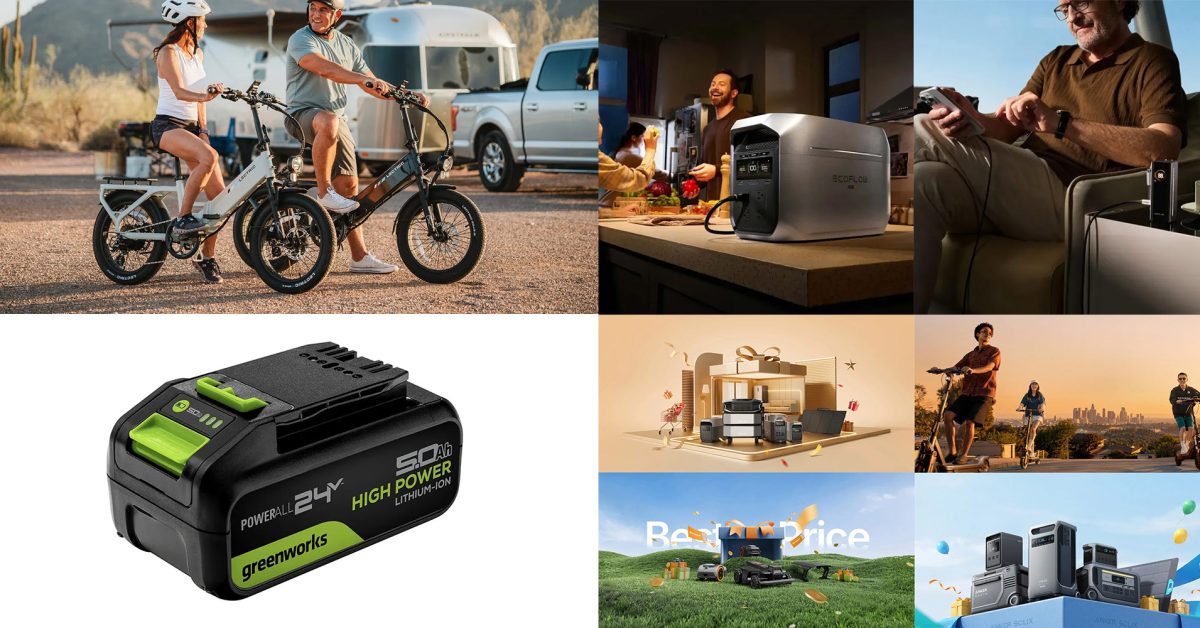 Lectric 4th of July e-bike Sale, EcoFlow extended Prime Day power station sale flash offers at up to 61% off, Greenworks batteries, more
