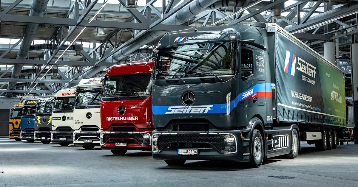 Mercedes posts Tesla-like efficiency hauling 36 tons through a German winter