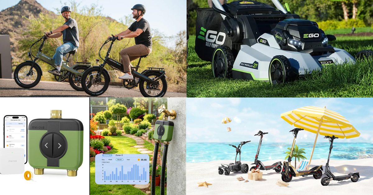 Lectric XP4 750 e-bike gets FREE $498 flash sale cargo bundle, Navee Summer EV Sale, EGO Select Cut + Touch Drive mower $599, more