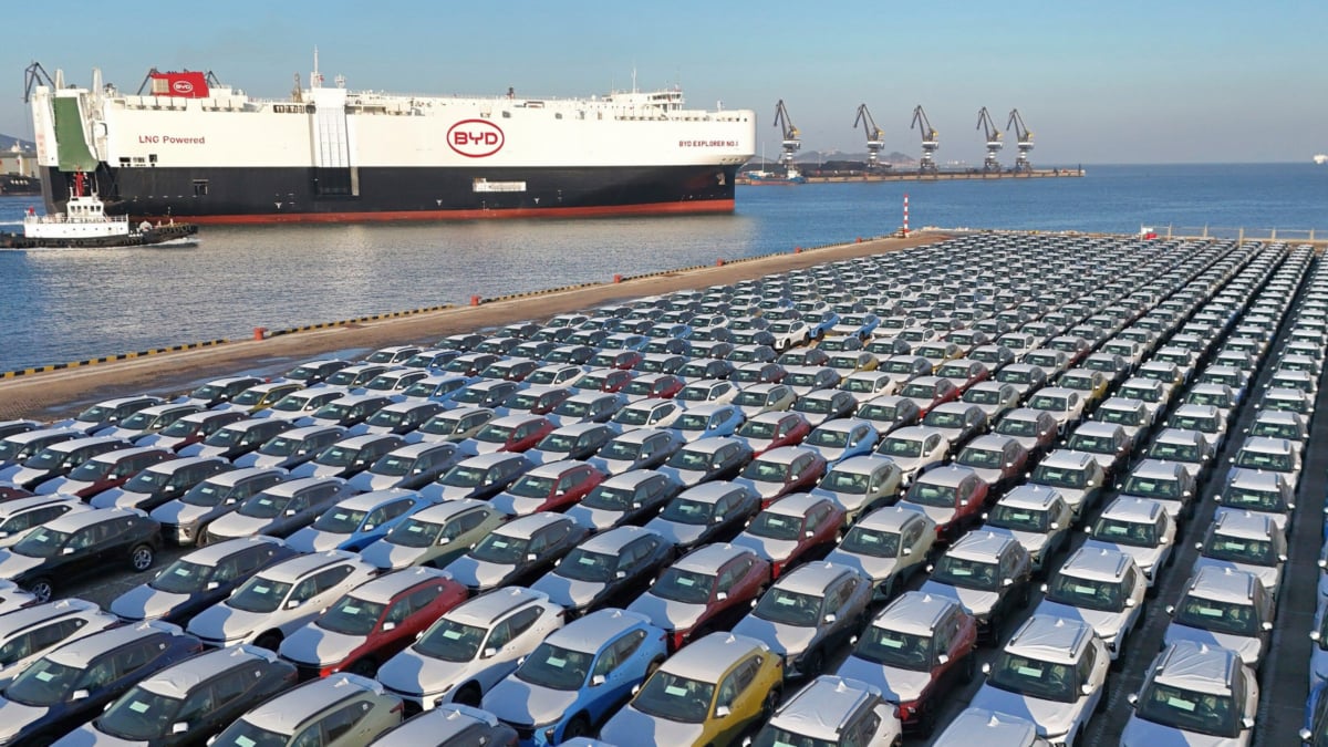 China’s monthly vehicle exports exceed 1 million for the first time, with NEVs claiming over half