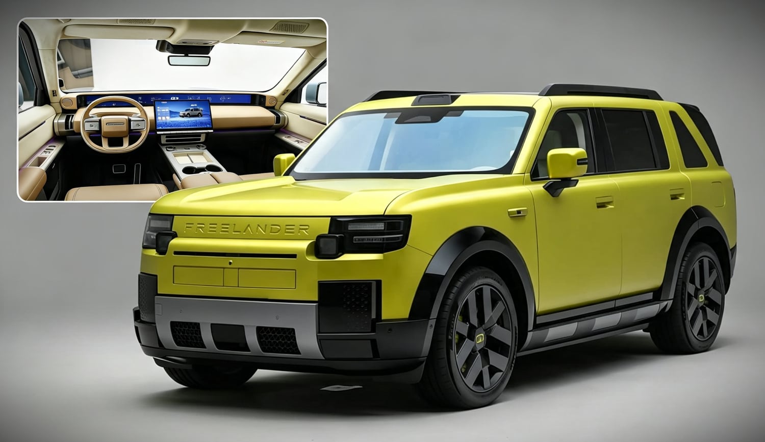 Freelander 8 interior goes beyond 46-inch display with Snapdragon 8397 ahead of August launch